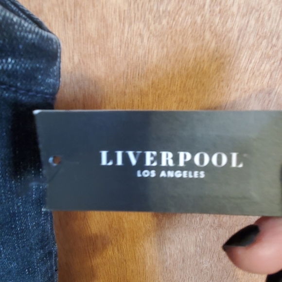 Liverpool BLACKl Denim Vest. NWT LARGE. Denim Vest - Picture 2 of 10